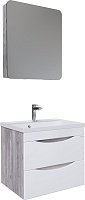 Grossman Мебель для ванной Талис 60 подвесная бетон пайн/белая